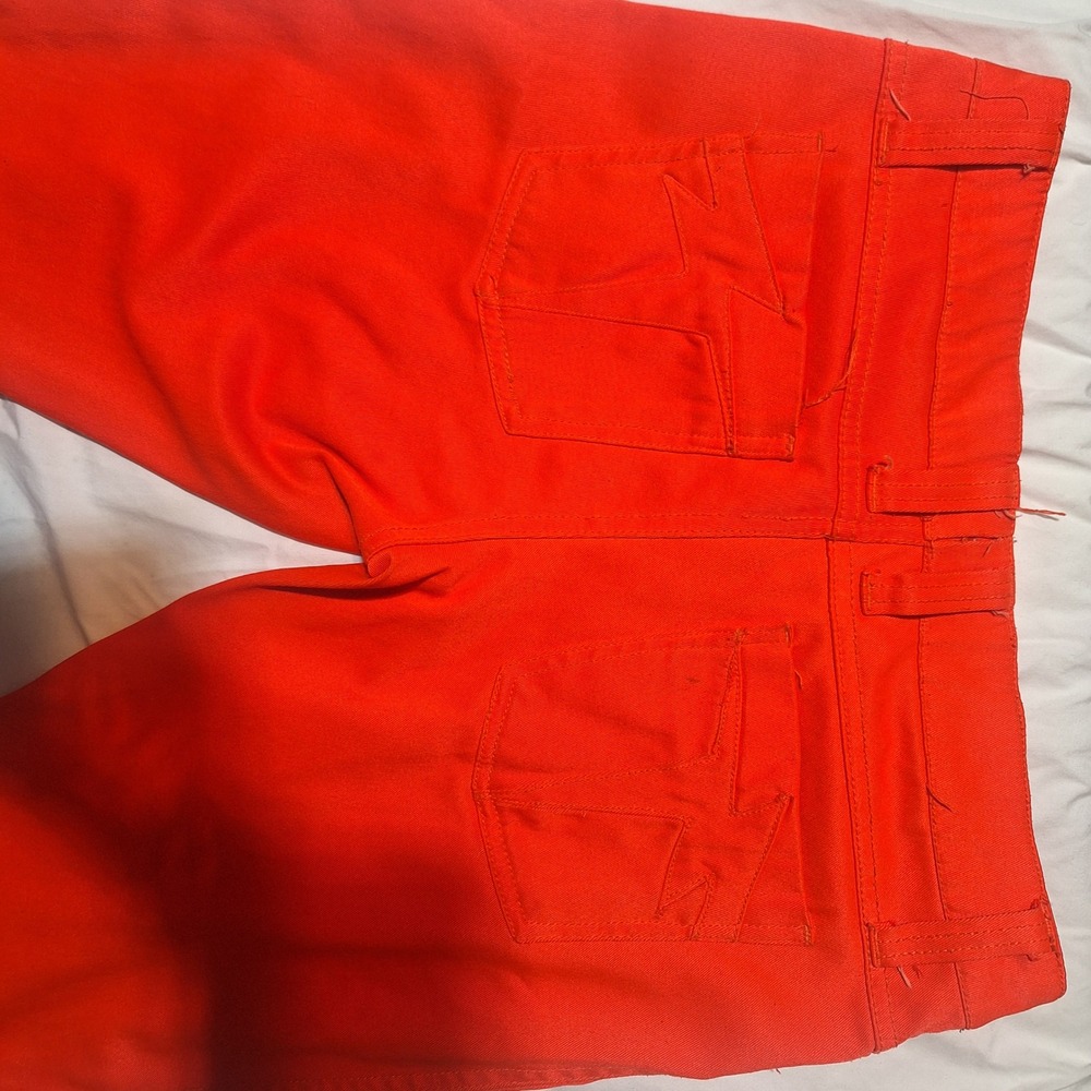Tripp NYC Womens Neon Orange Skinny Jeans Punk Goth Skull Zipper Low Rise Pants